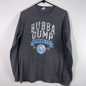 Bubba Gump‎ Shrimp Company Anaheim Single Stitch Long Sleeve T-Shirt ✅ Dark Gray